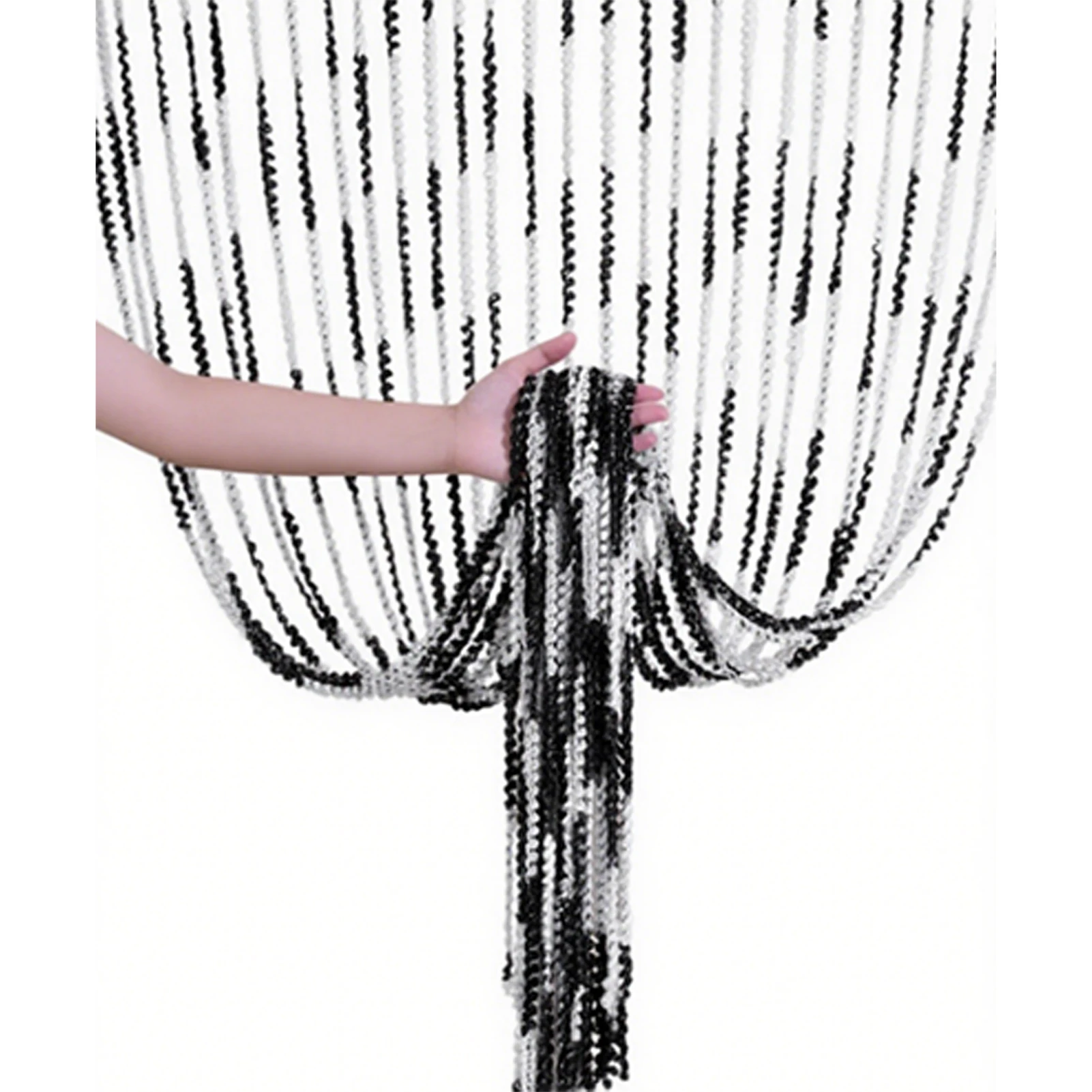 

Металлическая цепочка, дверные шторы, муховая ширма, деревенские шторы из бисера для дверных проемов, дверные бусины, зелень