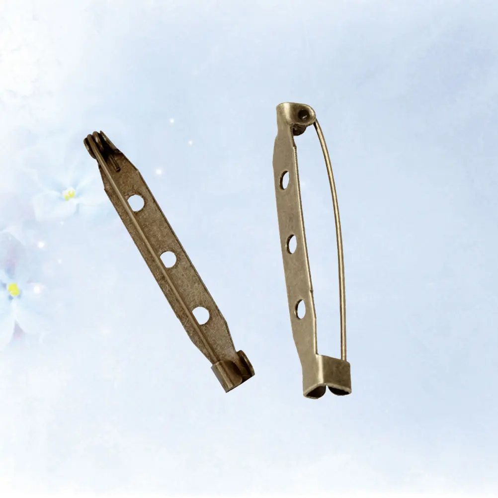 

200Pcs Safety Pins Bronze 3.5cm Alloy Brooch Pin Backs for DIY Crafts Jewelry Making Sewing Accessories Clasp Fasteners