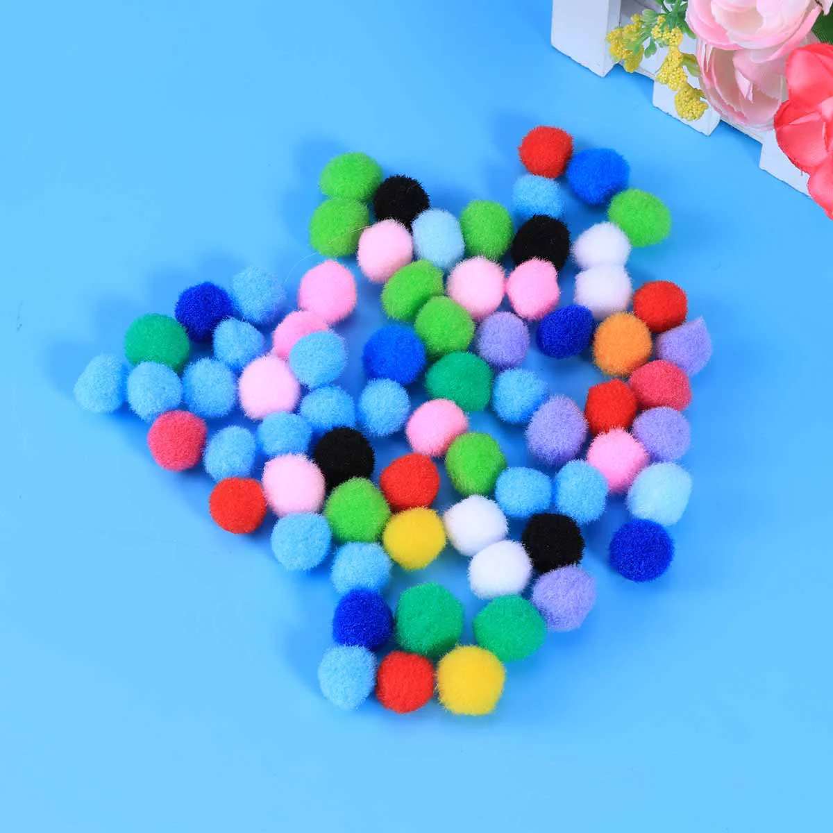 

60pcs 15CM Plush Colorful Pom Ball Sew On Clothes Trousers Bags plush ball flocking plush ball pom ball on clothes