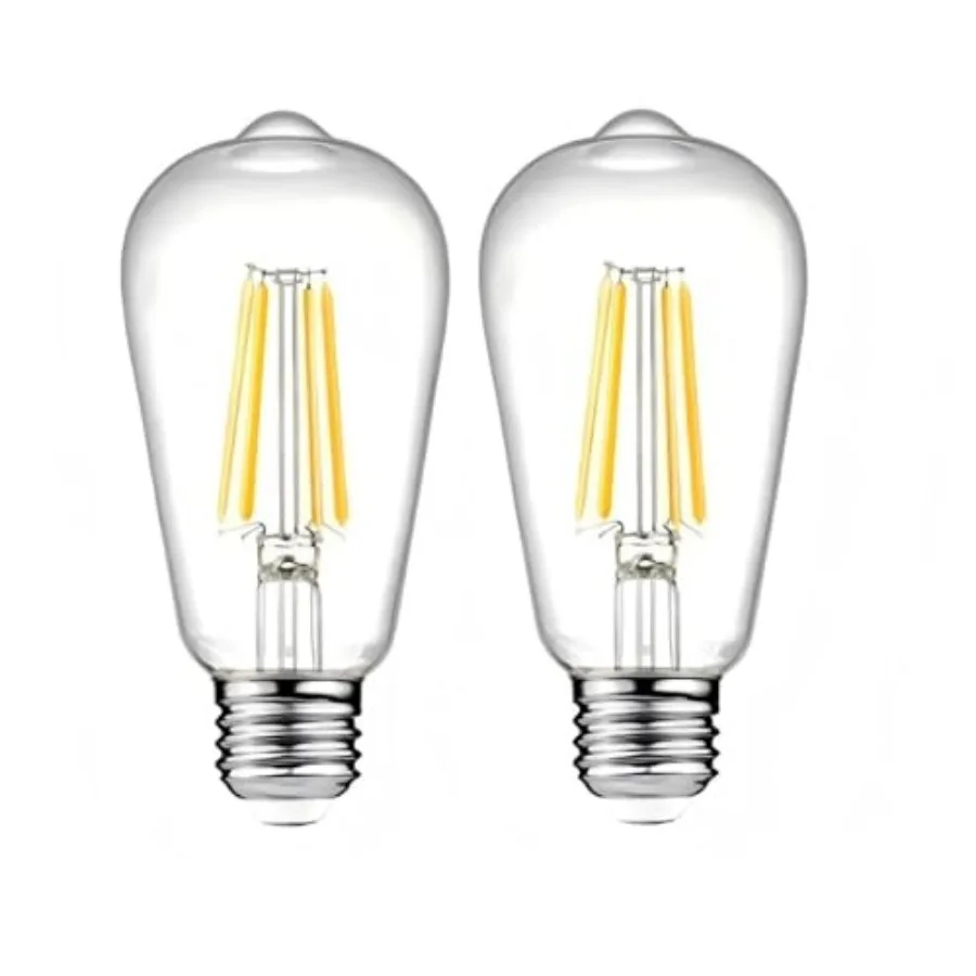 12V LED Edison Light Bulbs Low Voltage - Warm Light 6W E26 Standard Base 60W Equivalent - DC Bulb for RV, Solar Panel Project,