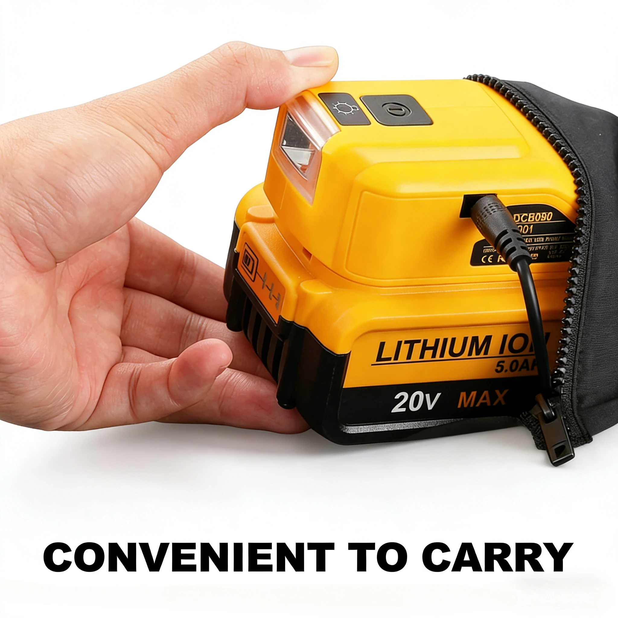 

Зарядное устройство DCB090 USB для литиевых аккумуляторов DeWalt 14.4V 18V 20V, адаптер-конвертер с LED-подсветкой и портом USB DC