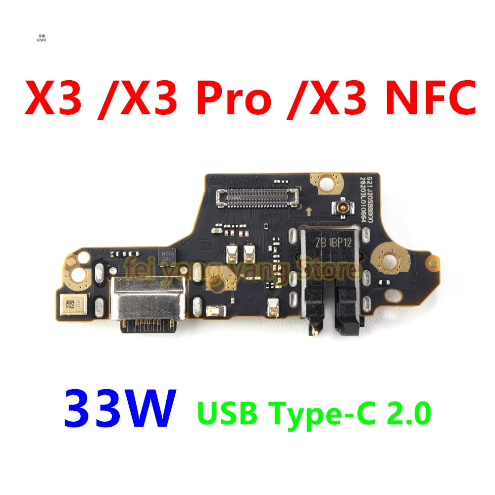 

USB Type-C 2,0 33 Вт док-разъем порт зарядки гибкий кабель для Xiaomi Poco X3 Pro NFC плата зарядного устройства