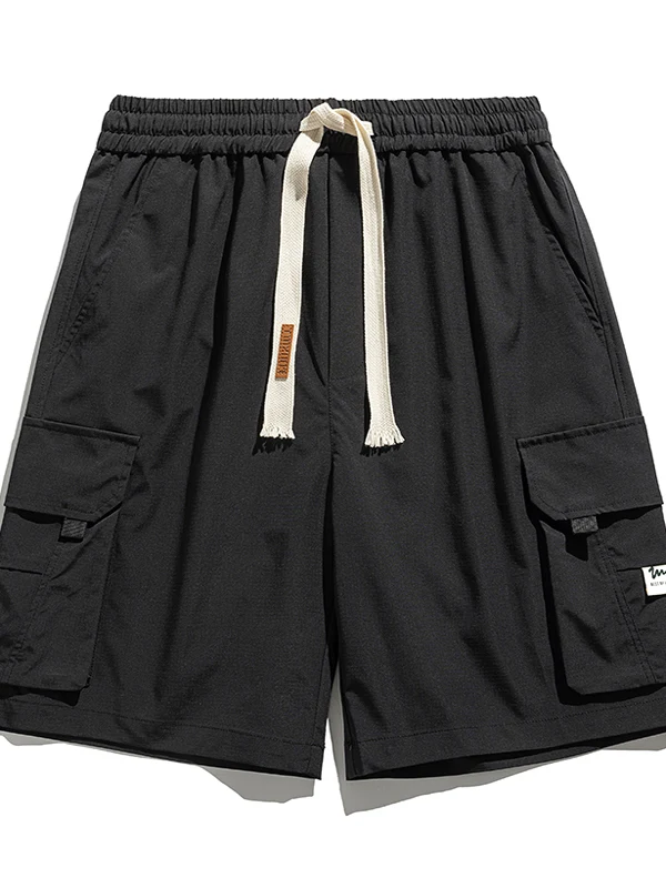 

Мужские летние новые тонкие повседневные свободные брюки из ледяного шелка, большие размеры, рабочие штаны-бриджи