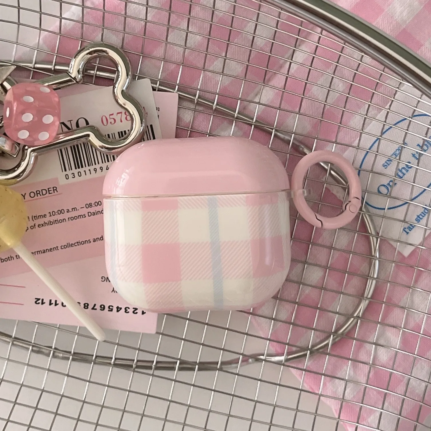 Pink And White Plai…