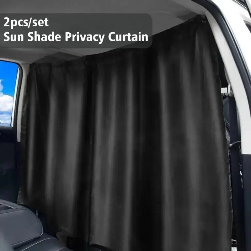 

Car Divider Curtain (Cortinas divisoras para coche) - Opaque Retractable Sunshade, Privacy Light Block for Van