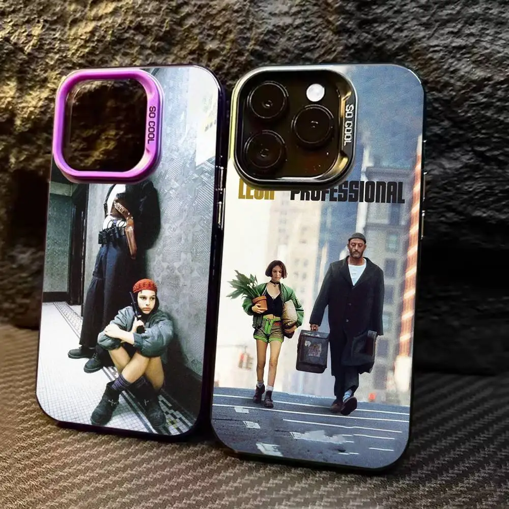 

L-Leon The Professional Phone Case For iPhone 17 16 15 14 13 12 11 Pro Max Plus Silver Matte Black Cover