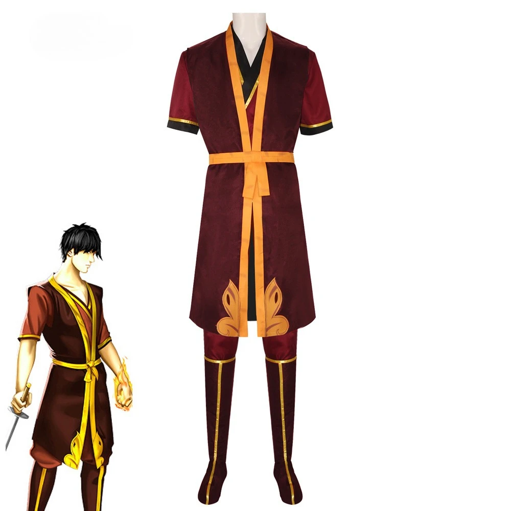 Image of Prinz Zuko Oberteil und Hose Cosplay-Kostüme Anime-Charakter Halloween-Party-Kostüm Aufführungskleidung für Erwachsene Männer