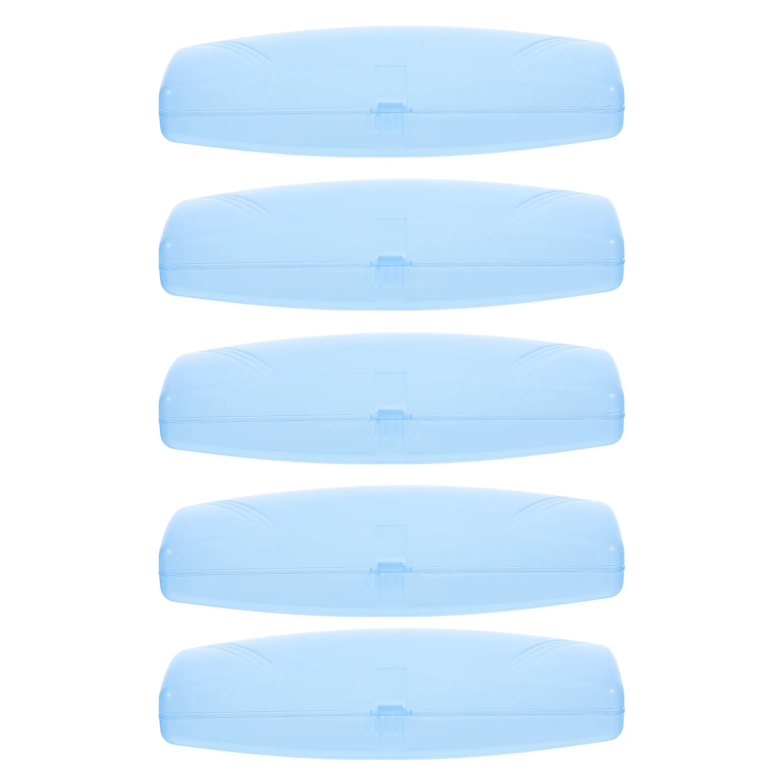 

5pcs Portable Plastic Eyeglasses Case Shockproof Transparent Glasses Box Scratch Resistant For Adults Kids Durable Lens