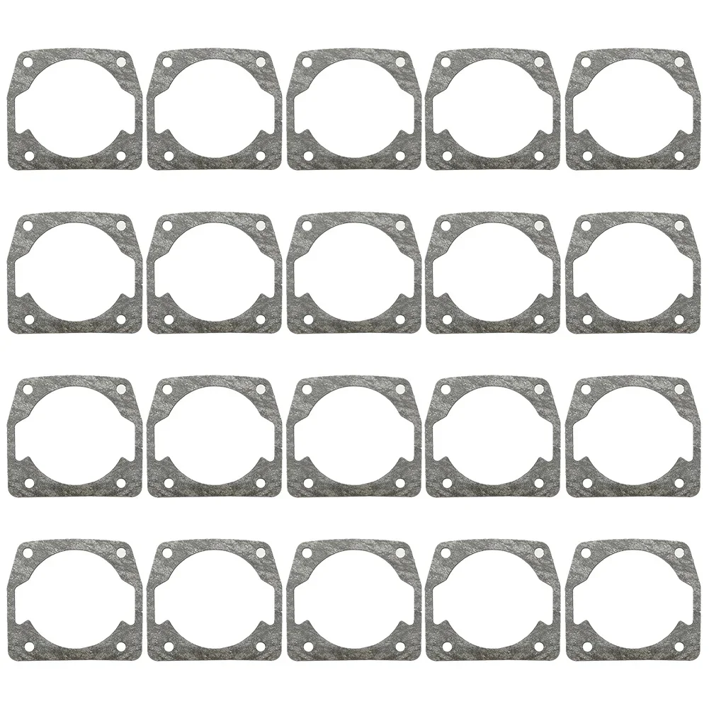 High Quality Brand New Cylinder Gaskets Oil Saw Accessories Paper 20 Pieces 42*48mm Chainsaw Cylinder Gaskets Easy Installation
