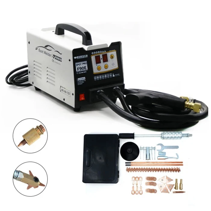 F90E Car Body Panel Repair Spotter Dent Puller Machine 3KW 3800A Output Current All Steel Construction For Auto Collision