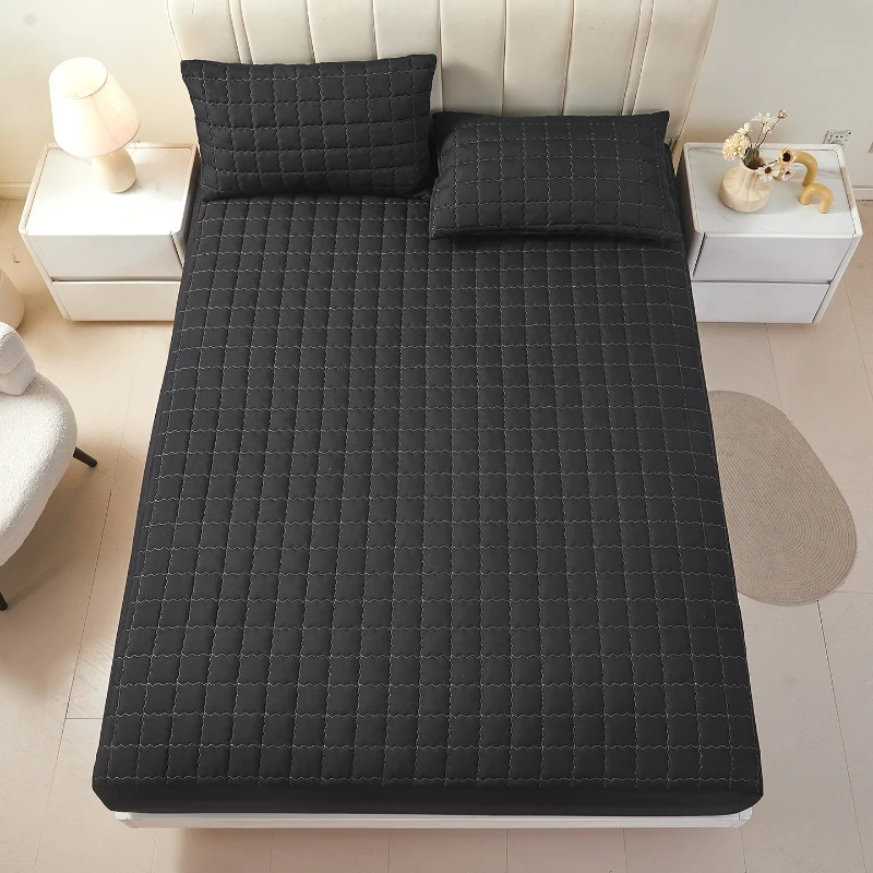 1PC Quilted Waterproof Antibacterial Mattress Protector Breathable Ultra Soft Noise Free 30CM/12inch  Deep Pocket Fitted Sheet