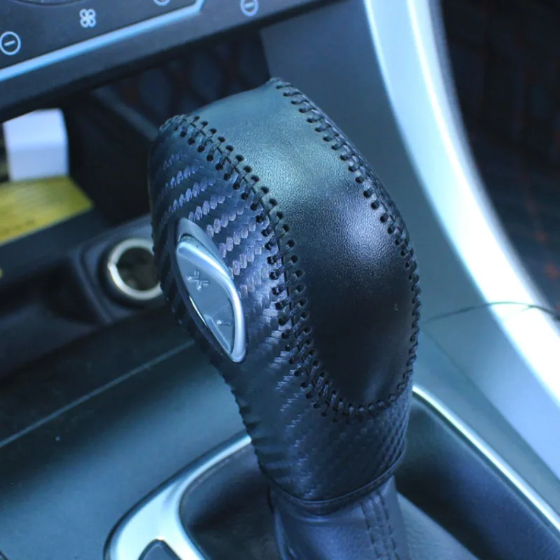

Car PU Carbon Look Gear Shift Boot Cover for Ford Focus Escape Mondeo Edge Fiesta Models OEM Style Easy Install Upgrade