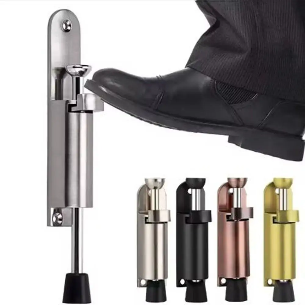 

Дверной упор из цинкового сплава с ножным управлением, устойчивый к ржавчине, утолщенный, регулируемый, с резиновыми накладками