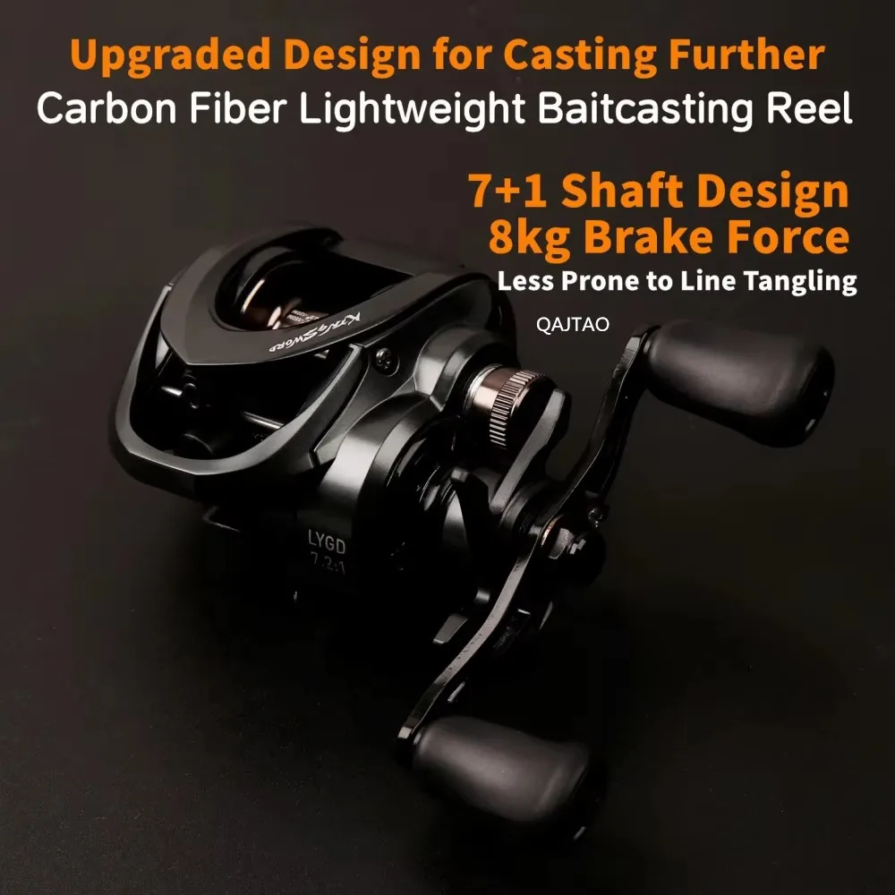 Carrete ultraligero carbono – Freno magnético 7.2:1 para micromaterial - imagen 3