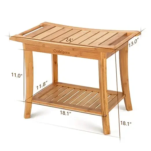 Bamboo Shower Bench, 24