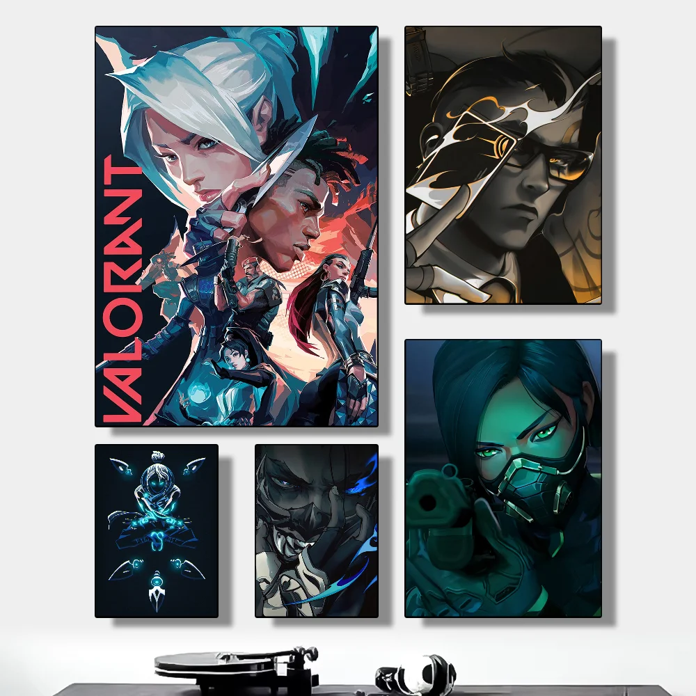 

V-Valorant Game anime Poster HD art sticky wall waterproof home living room bedroom bar aesthetic decoration