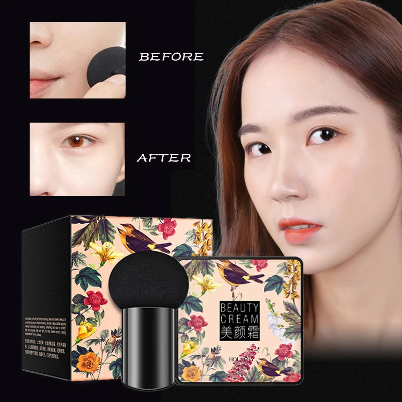 Concealer Air Cushion Mushroom Head CC Cream Waterproof Brighten Liquid Foundation Makeup Breathable Face Base Korean Cosmetics