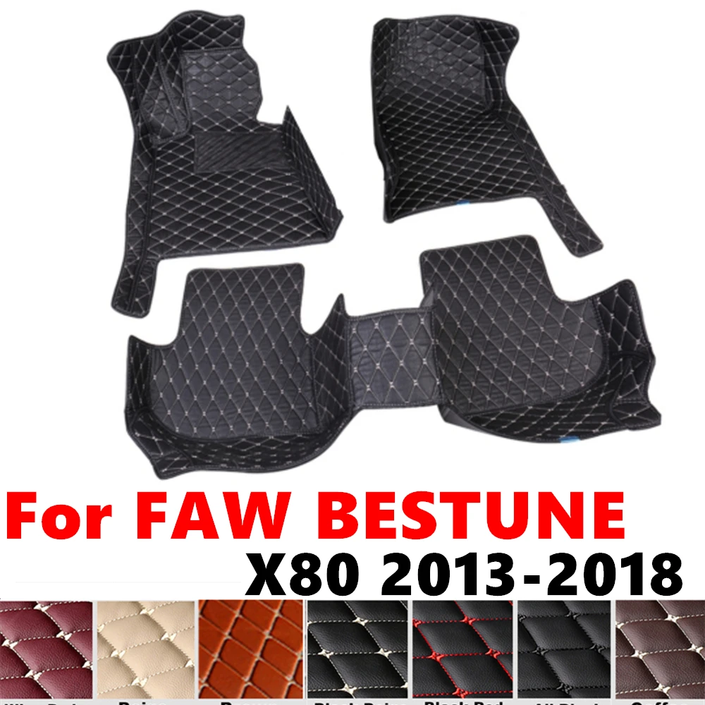 

Car Floor Mats For FAW BESTUNE X80 2018 2017 2016-2013 Custom Fit Front & Rear Floor Liner Cover Foot Pads Interior Accessories