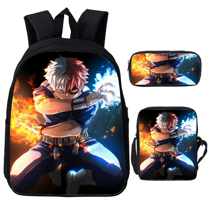 Boku No Hero Academia para niños, mochila escolar Bakugou, mochila de Anime para niños y niñas, bolsas escolares para niños, 3 piezas por juego