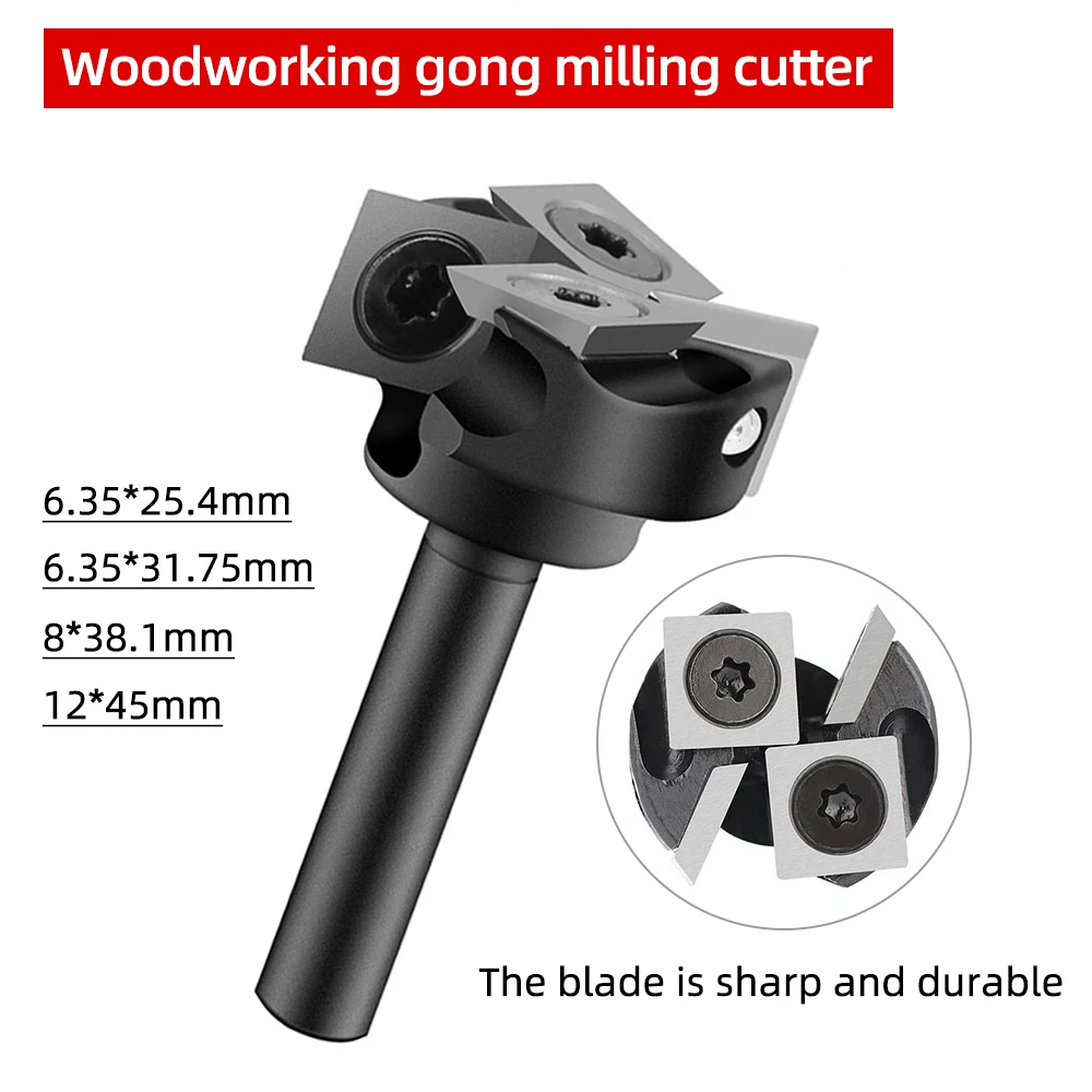 haste cnc spoilboard surfacing router bit 635 mm mm 12 mm inserir carpintaria aplainando fresa mais flautas bit plaina de madeira 01