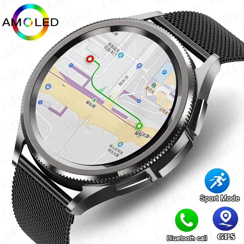 Classic Smartwatch Men GPS Sports Health Heart Rate Waterproof Bluetooth Call Smart Watch 2024 New