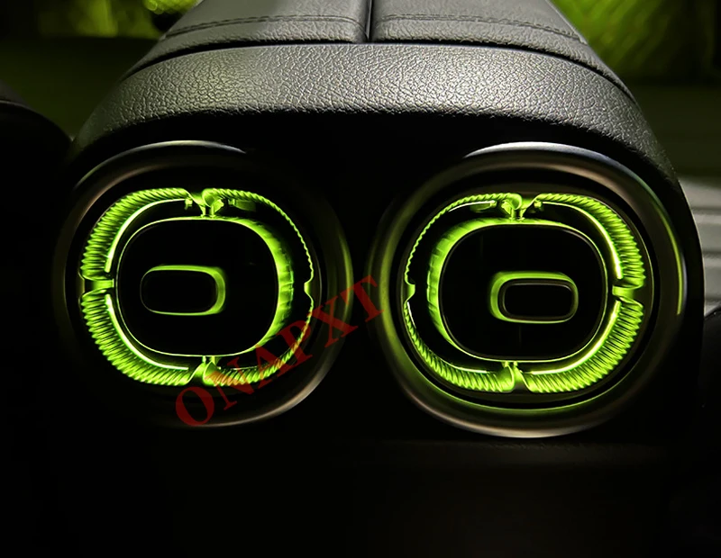 64-Color For Benz C class W206 GLC W254 X254 Car Decorative Atmosphere Lamp Strips MB LED Air Vent Nozzle Neon Ambient Light