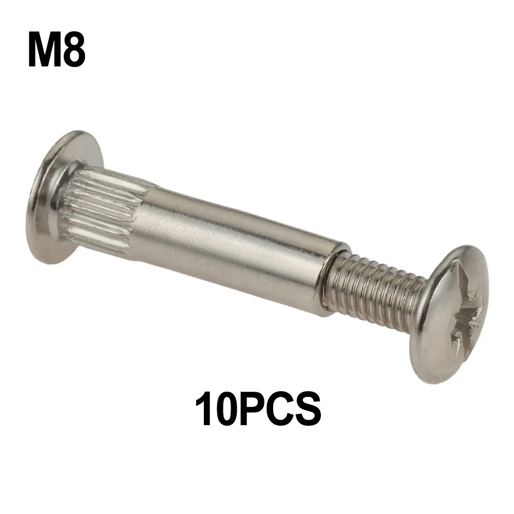 Butt Screw M Cabinets Furniture Assembly Assembly Carbon Steel DIY Projects Secure Connection Silver Splint Nut