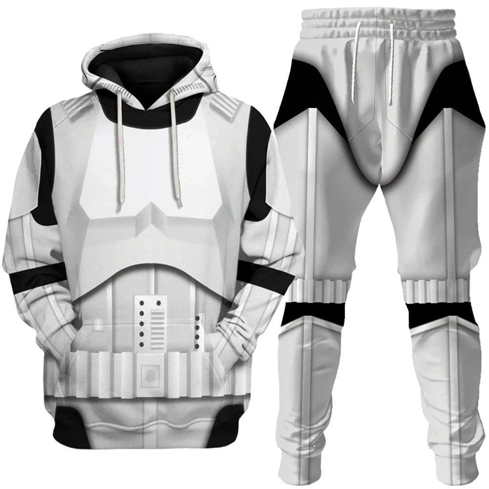 Trooper Cosplay Fantasy Hoodie Pant Suit Movie Space Battle Army Costume Disguise Adult Men Cosplay Roleplay Fantasia Outfits