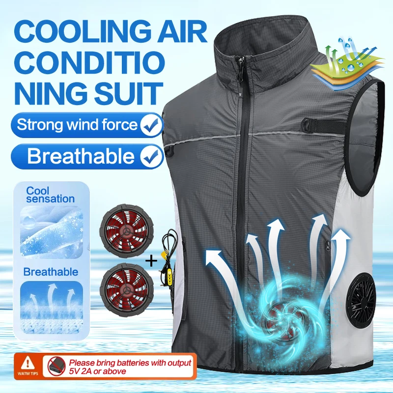 

Air conditioning suits - men's and women's versions, fishing jackets with cooling function, cooling vests with fans, clothes for
