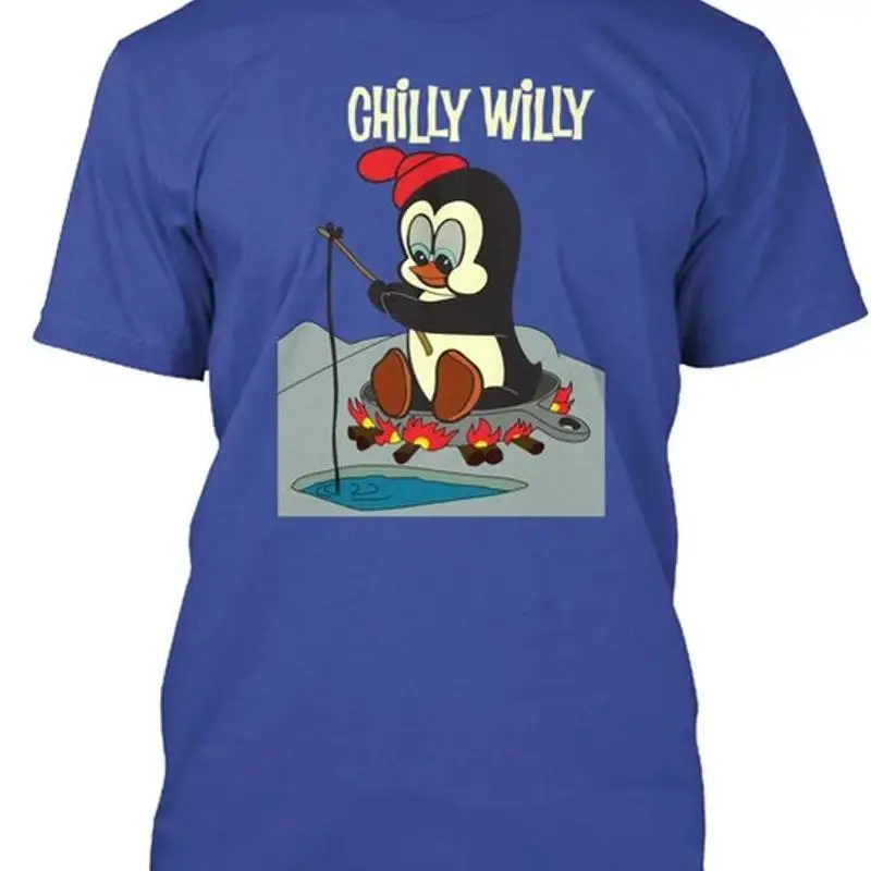 Chilly Willy Ice Fishing Vintage Size Premium T shirt M 2XL