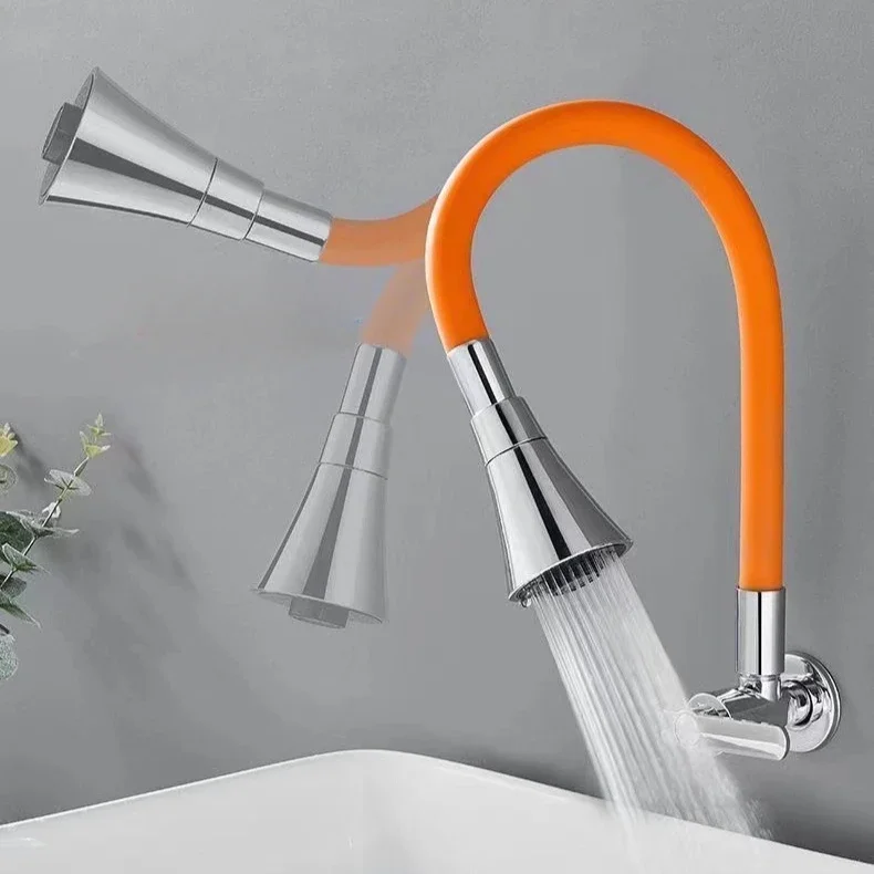 

360 ° Вращающиеся смесители для ванной комнаты, швабра для стирки, смеситель для бассейна, настенный тип, универсальный одинарный охлаждающий смеситель, кухонные смесители с защитой от брызг