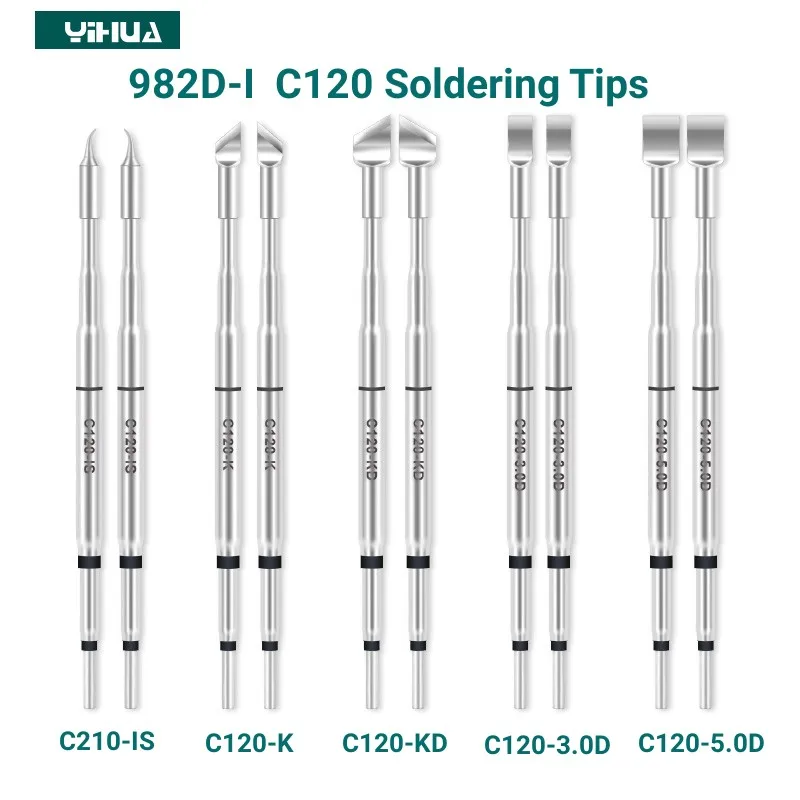 YIHUA 982D I Tweezer Tips, C120-is/k/kd/3.0d/5.0d Soldering Tips for YIHUA WEP 982D1 Tweezer Soldering Iron handle Tools