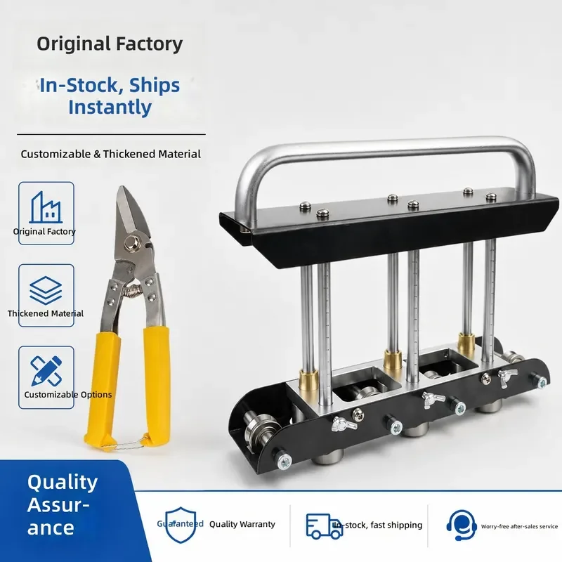 Metal Roof Folding Machine Drip Edge Roller Tool with Scissors Portable Sheet Metal Bending Rolling Device for Construction