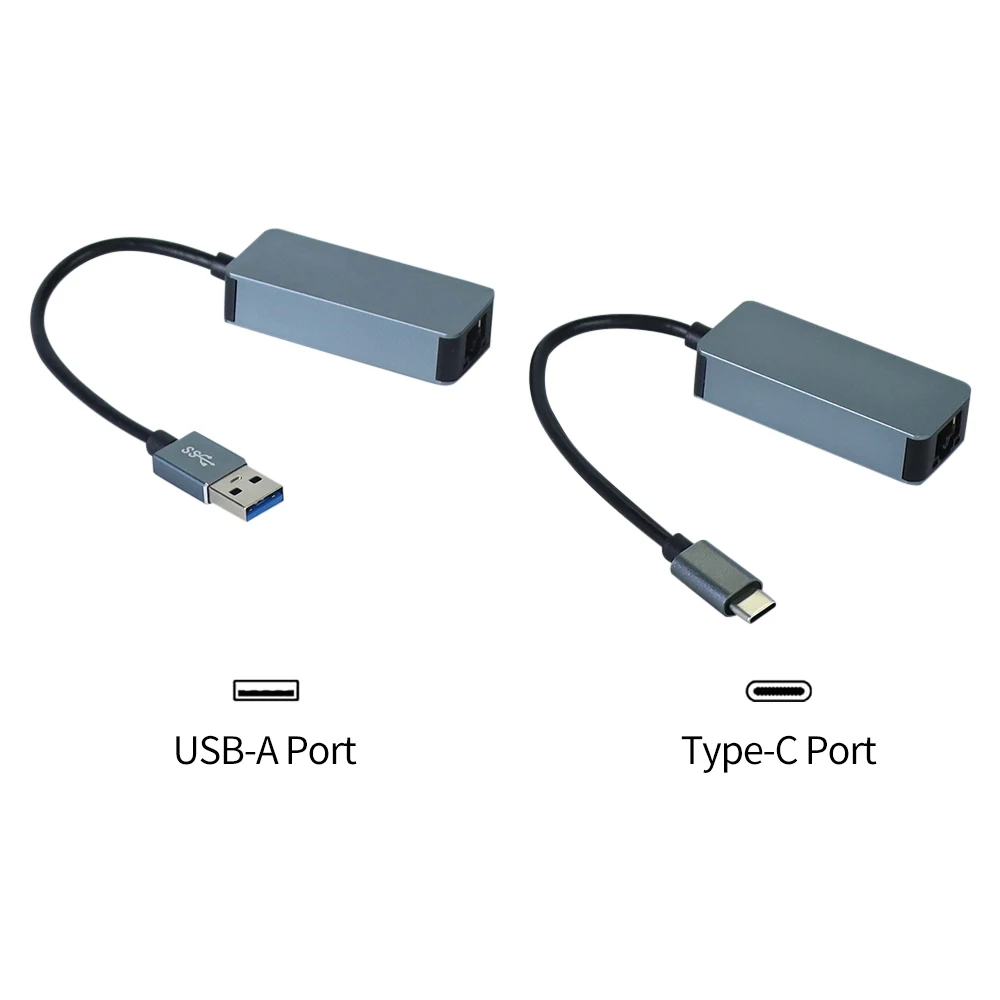 USB 3.0 To 2.5G LAN Gigabit Ethernet Adapter RTL8156B 2500/1000/100Mbps USB C 3.1 RJ45 Network Card for Laptop Desktop PC