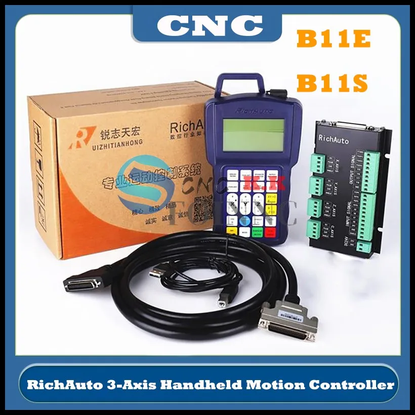 Newly RichAuto DSP b11 CNC controller b11S b11E 3-axis handheld motion controller for engraving and cutting