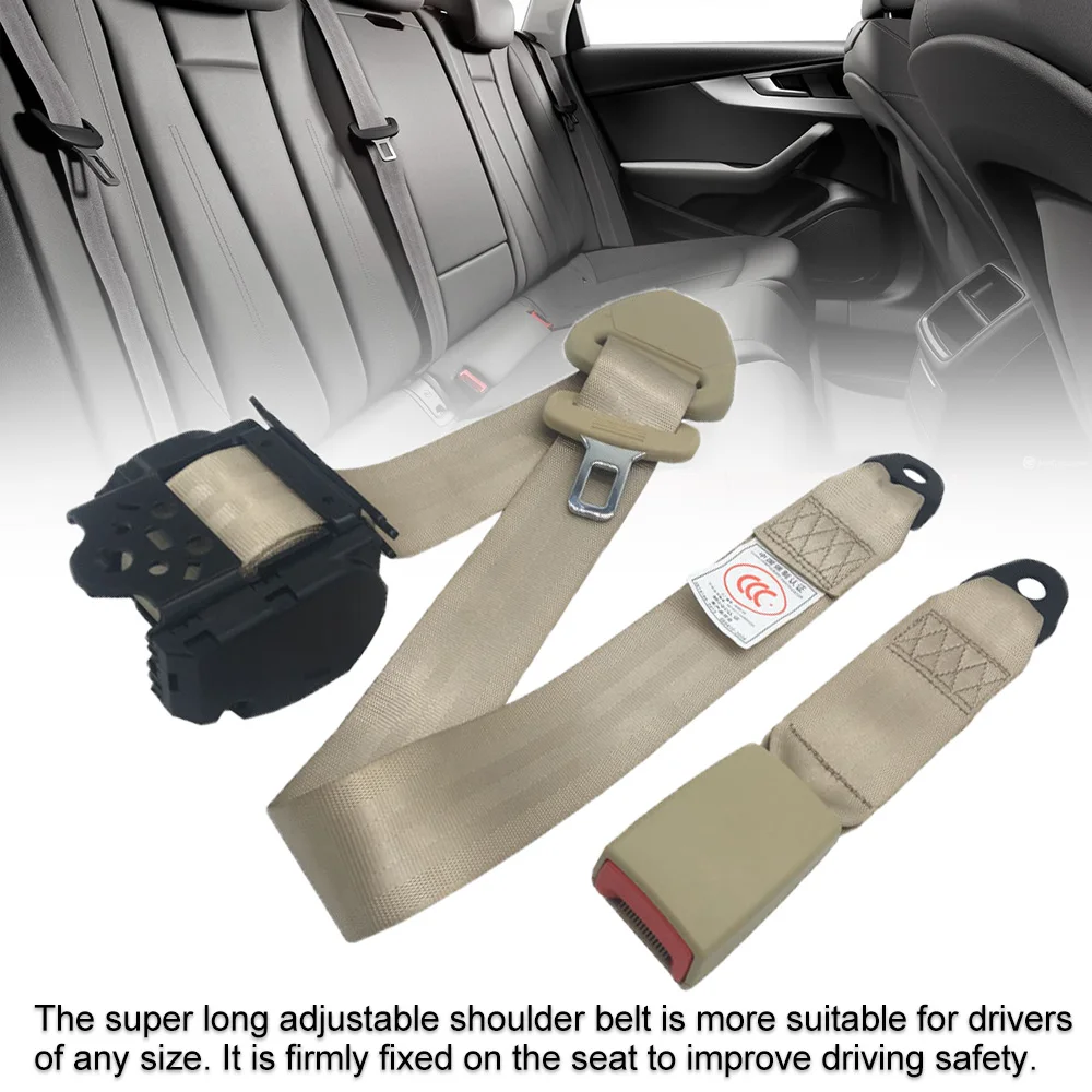 Security Retractable Accessories Adjustable 3 Point Lap Belt Car Safety Seat