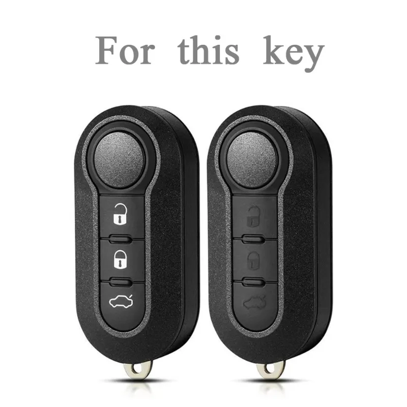 TPU Remote Car Key Shell Case for Fiat 500 Panda Punto Bravo Ducato Peugeot Boxer Citroen Jumper Auto Accessories view 3
