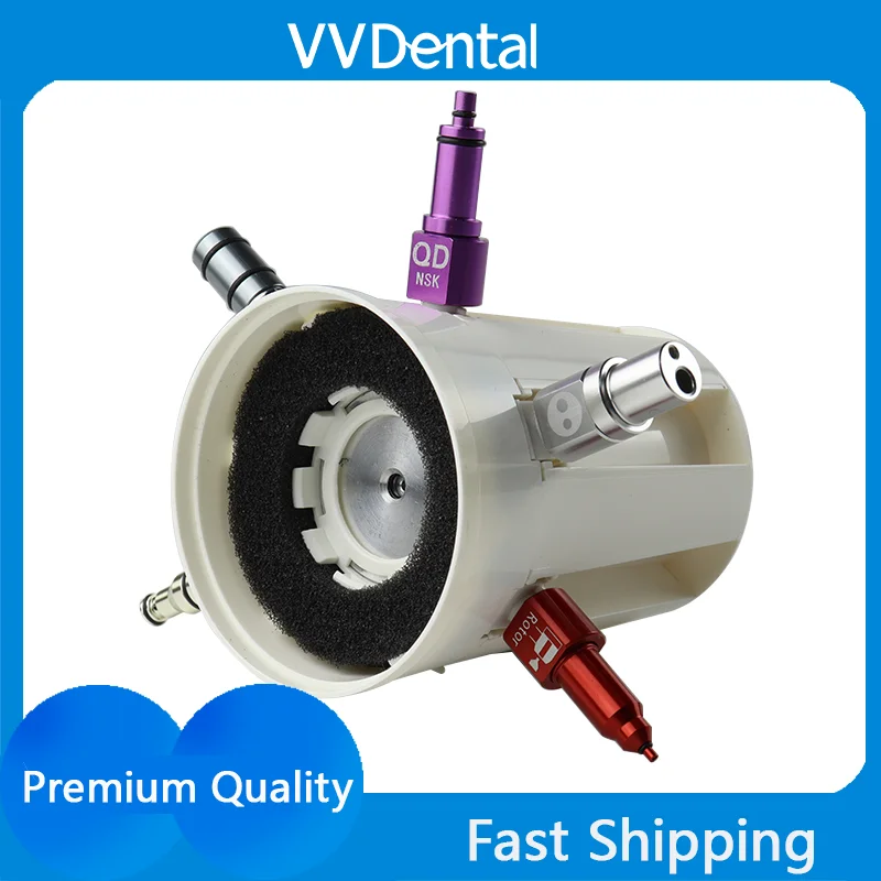 VVDental Portable Handpiece Lubrication System Dental Handpiece Oiling Cleaning Machine with Oil Spray Connector for Dental Tool