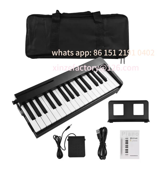 

Customizable 61-key foldable electronic piano keyboard portable beginner practice home adult primer