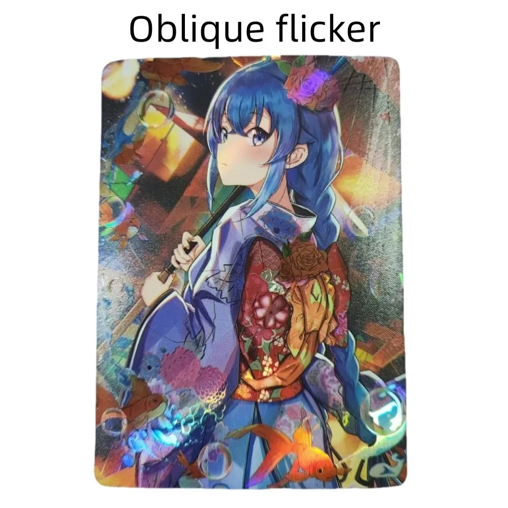 DIY Mushoku Tensei Jobless Reincarnation Homemade Series 1pcs Roxy Refractive Flash Card Anime Peripheral Collection Card Gift