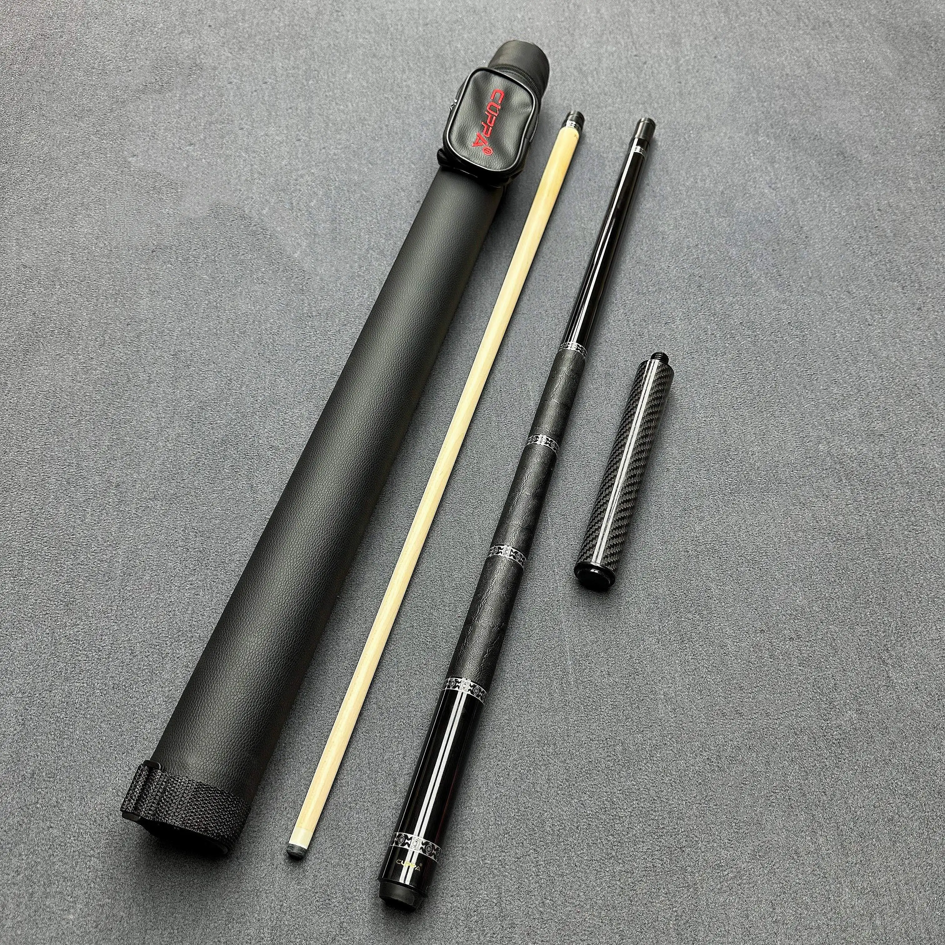 عالية الجودة البلياردو جديلة 1/2 سبليت اليدوية تجمع جديلة عصا 58 بوصة 12.5 مللي متر تلميح قبضة جلدية مع الملحقات