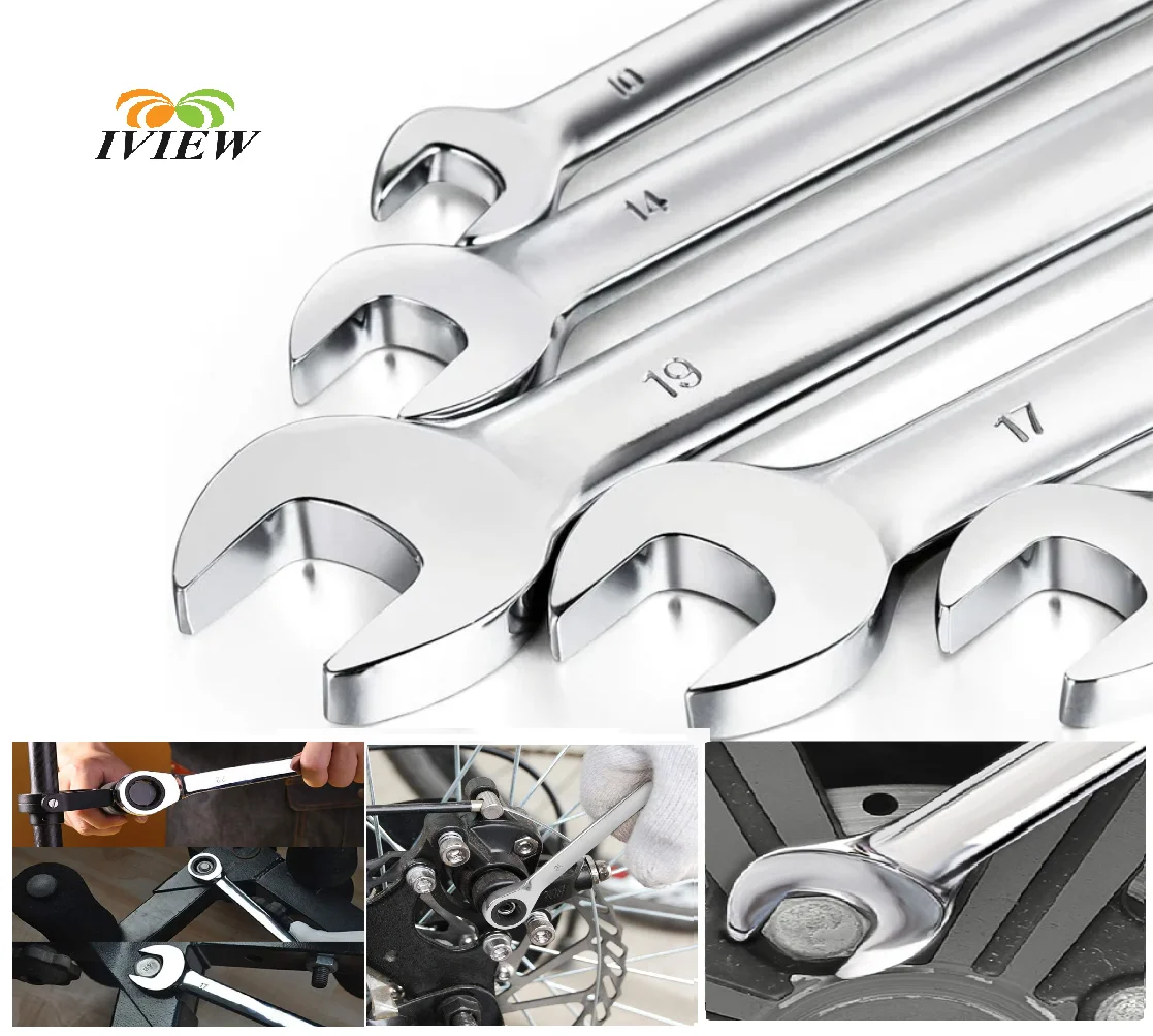8mm-22mmRatcheting Combination Wrench Set Metric and Standard Box End Spanners Gear Wrench Garage Tool Sets,CR-V Full Polished