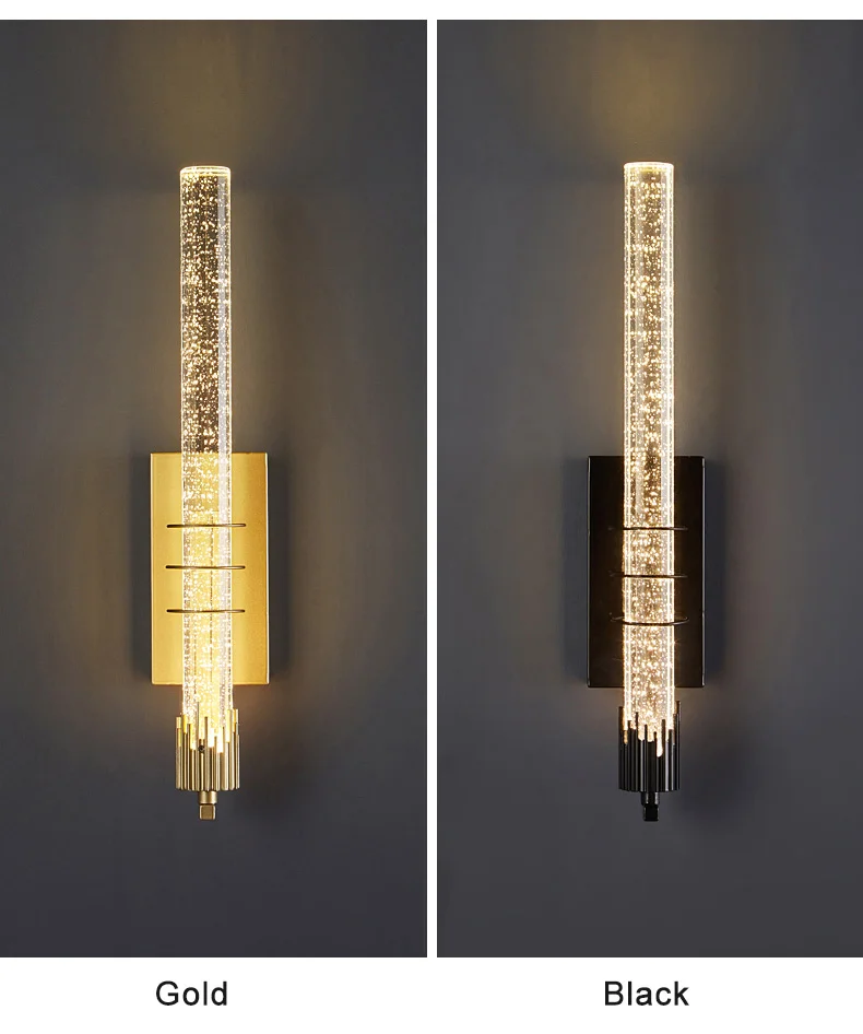 Modern Bubble Crystal Wall Lamps Indoor Lighting For Living Room Bedroom Study Background Wall Sconces Light