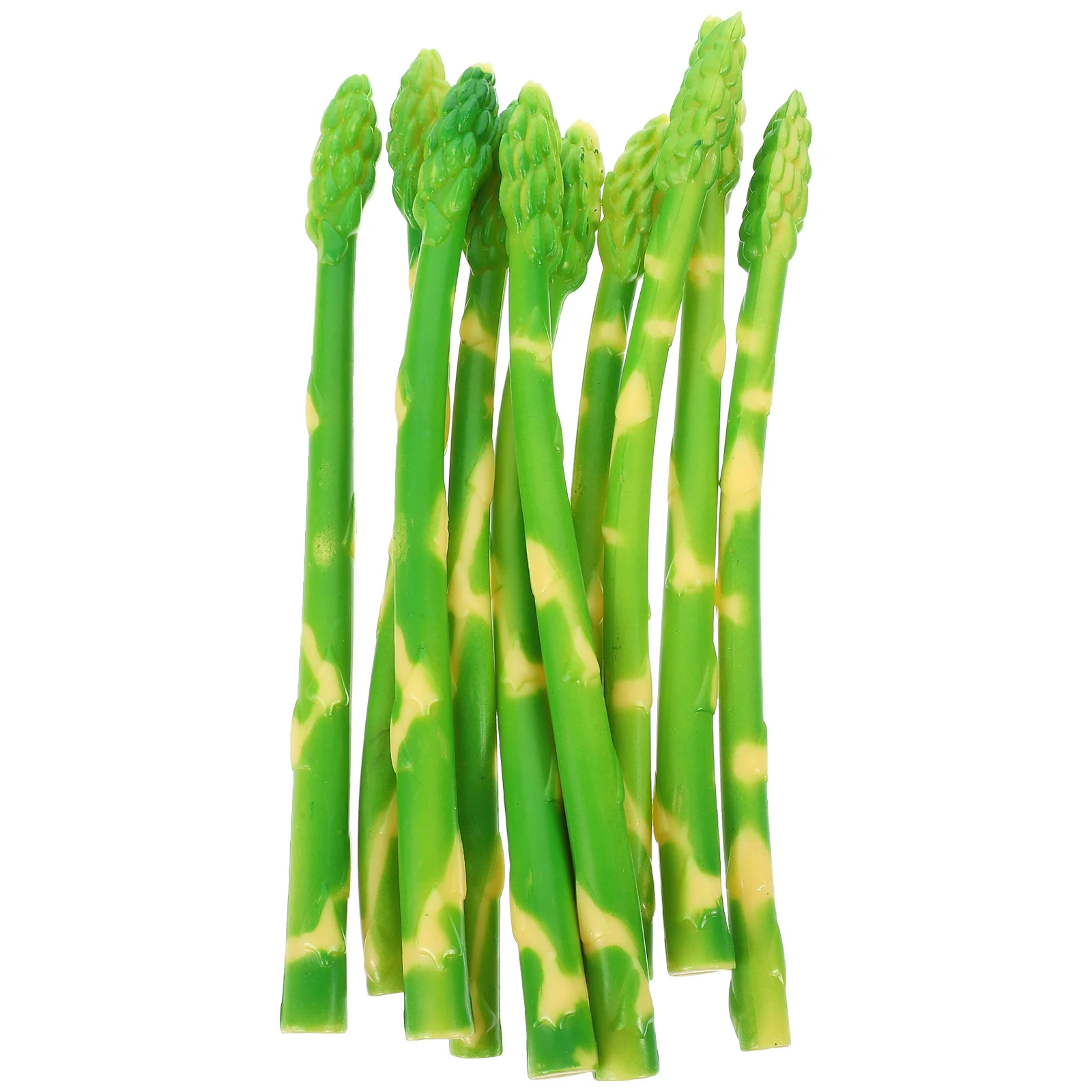 

10 Pcs Simulated Asparagus Ornaments Artificial Mini Restaurant Display Vegetables Photo Props Pvc Realistic Child