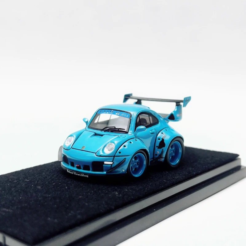 LITTLE EGG Resin 1/64 Scale RWB 911 993 Q Edition Modified Wide-body Car Model Static Decoration Collectibles Gift Toys