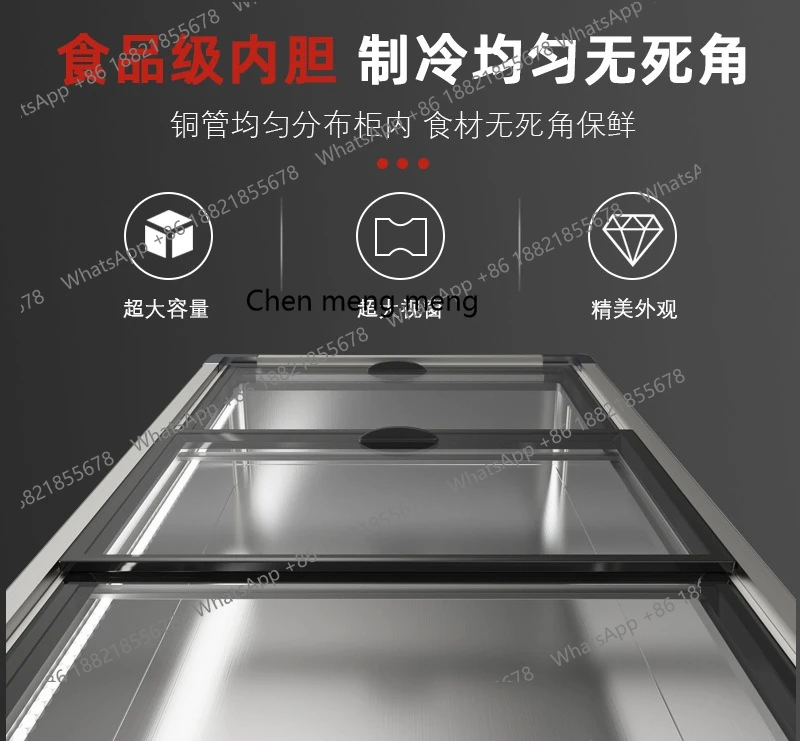 해산물 진열장 냉장 수평 냉동고 상업용 냉장고 스톨 스테인리스 신선 보관 캐비닛