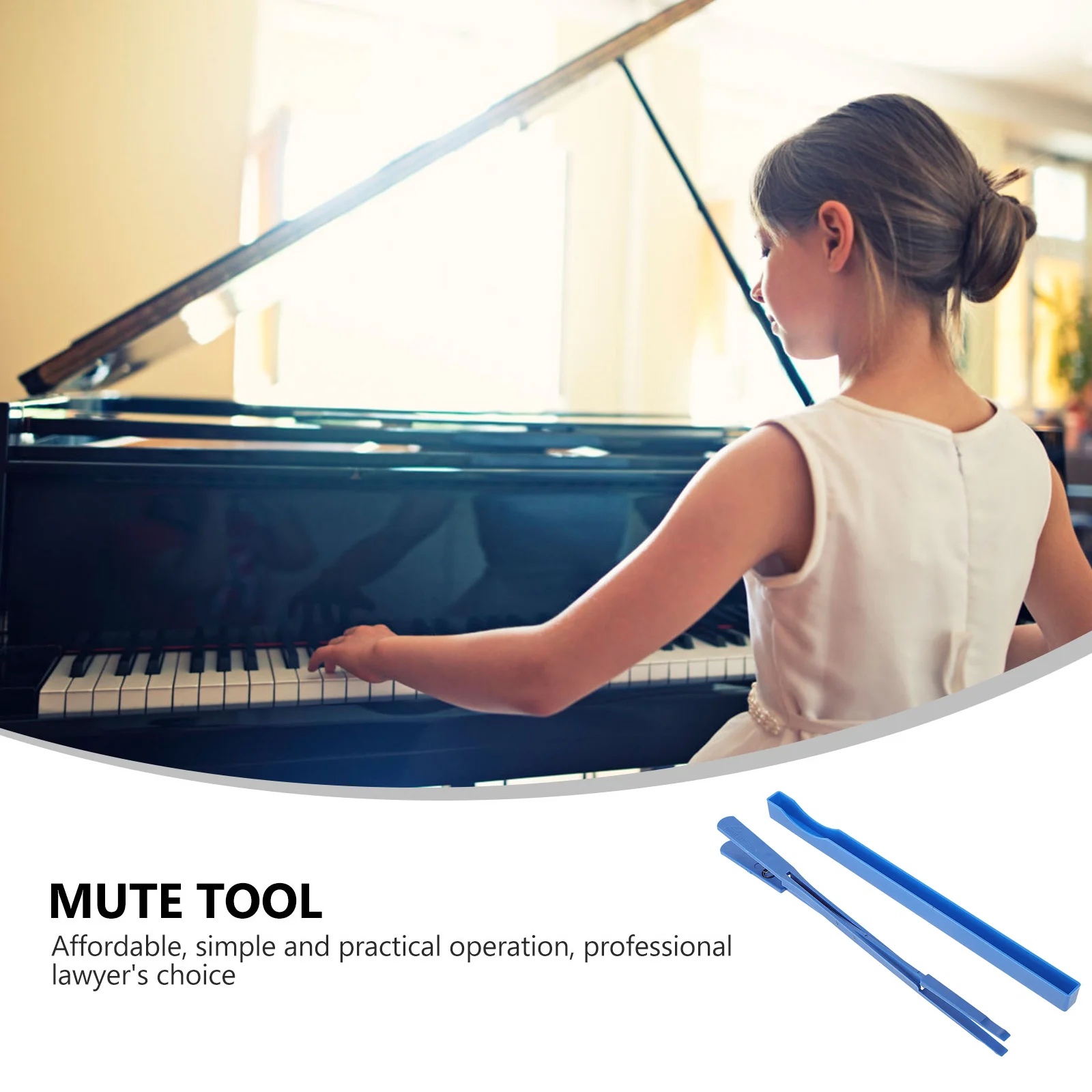 

20X2X1Cm White Nylon Piano Tuning Treble Mute Clamp Mediant Repair Tool Durable Tweezer Design Keyboard Instrument
