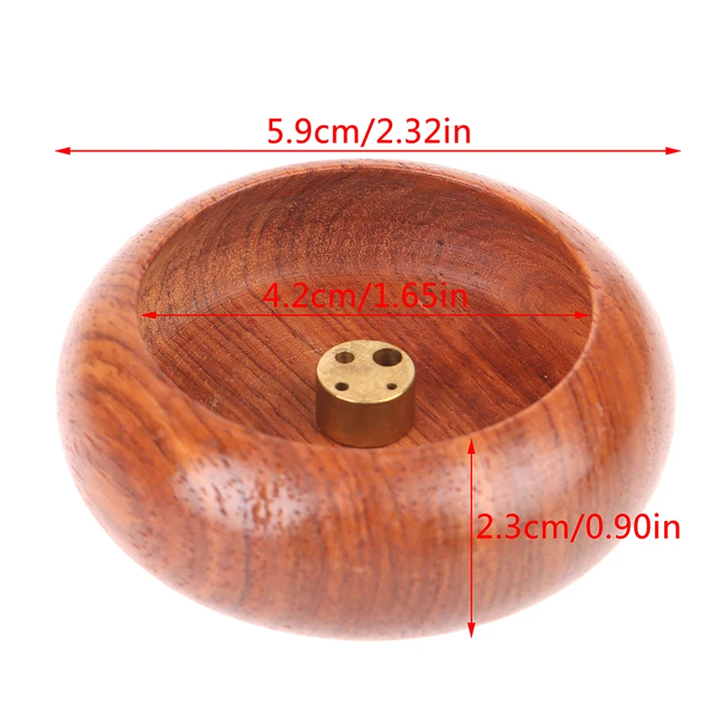 Wooden Bowl Type Mini Incense Holder Rosewood Incense Burner Stick Holder Bowl Shape Censer Home Decoration Smell Aromatic