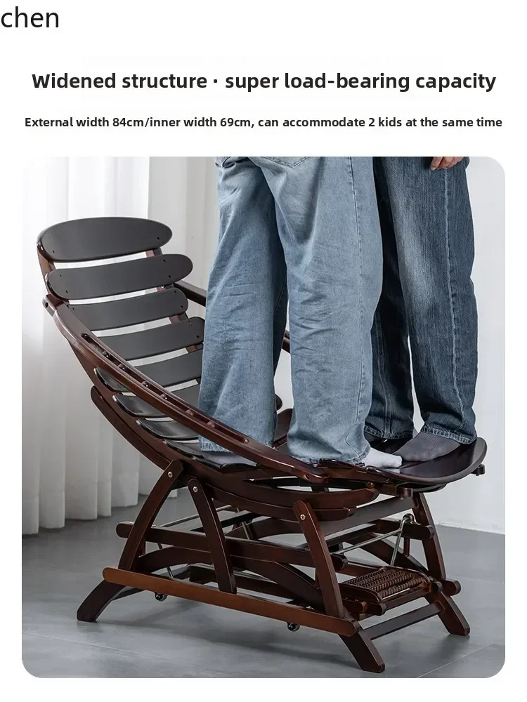 DSA recliner folding bamboo rocking chair household comfortable lunch break lounge lazy balcony leisure courtyard stool