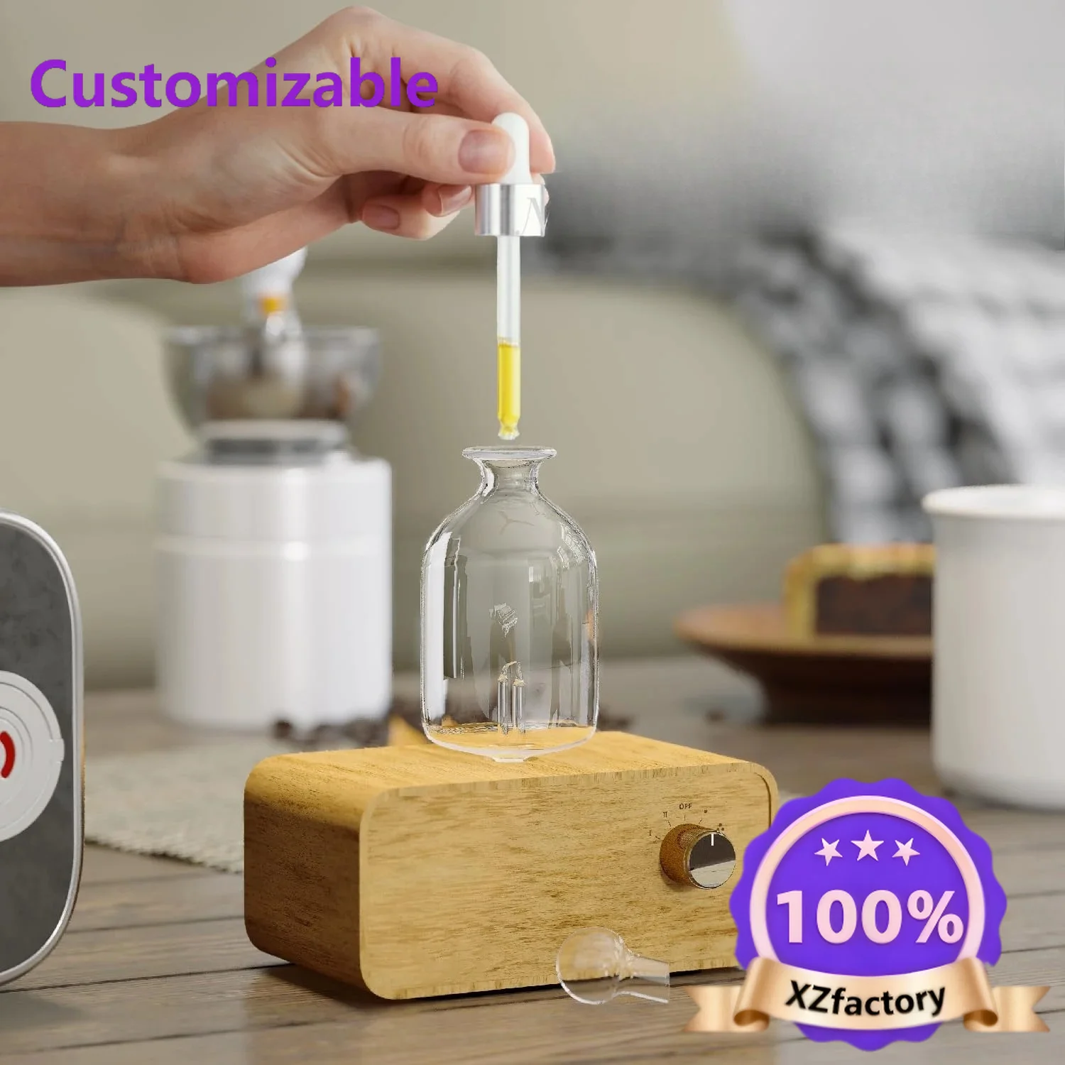 Factory Direct 2026 Top RatedRechargeable Essential Oil Diffuser Waterless Nebulizing Diffuser Electric Smell for Home Office Wo